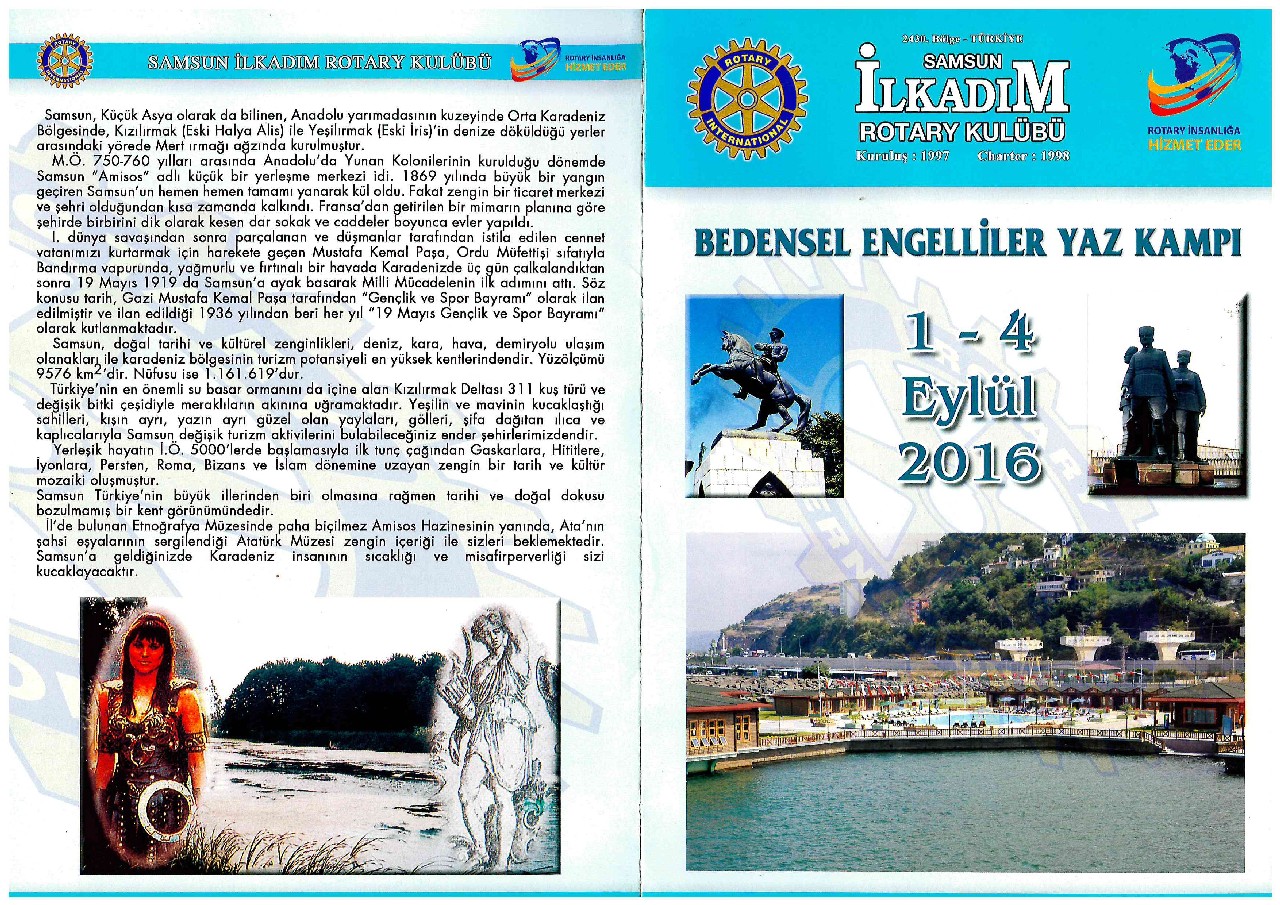 İLKADIM ROTARY KULÜBÜ 17. BEDENSEL ENGELLİLER YAZ KAMPI
