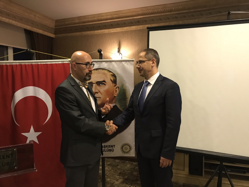 Başkent Rotary Kulübü Meslek Hizmetleri Ödülü Sn. Fatih TAN'a verildi