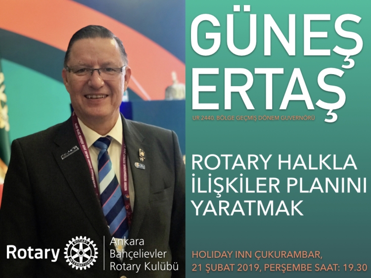 KULÜP EŞLİ TOPLANTIMIZ'DA GDG. Rtn. GUNES ERTAS'IN