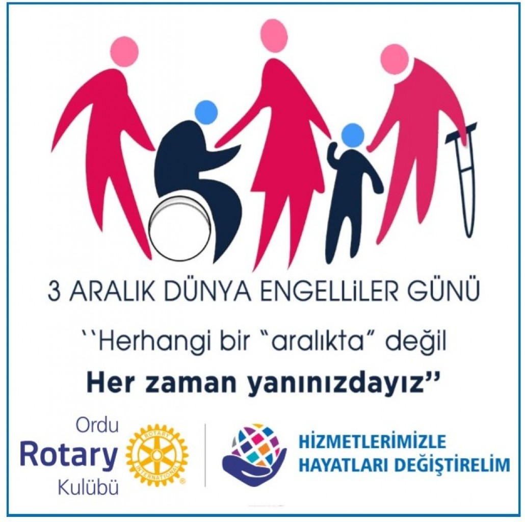 3 Aralık Dünya Engelliler Gününü Kutlarız.
